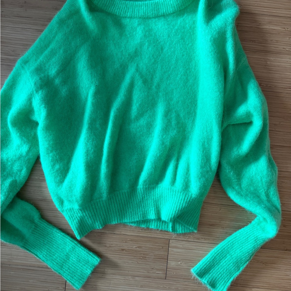 American Vintage Bright Green Crew Neck Sweater - Picture 4 of 4